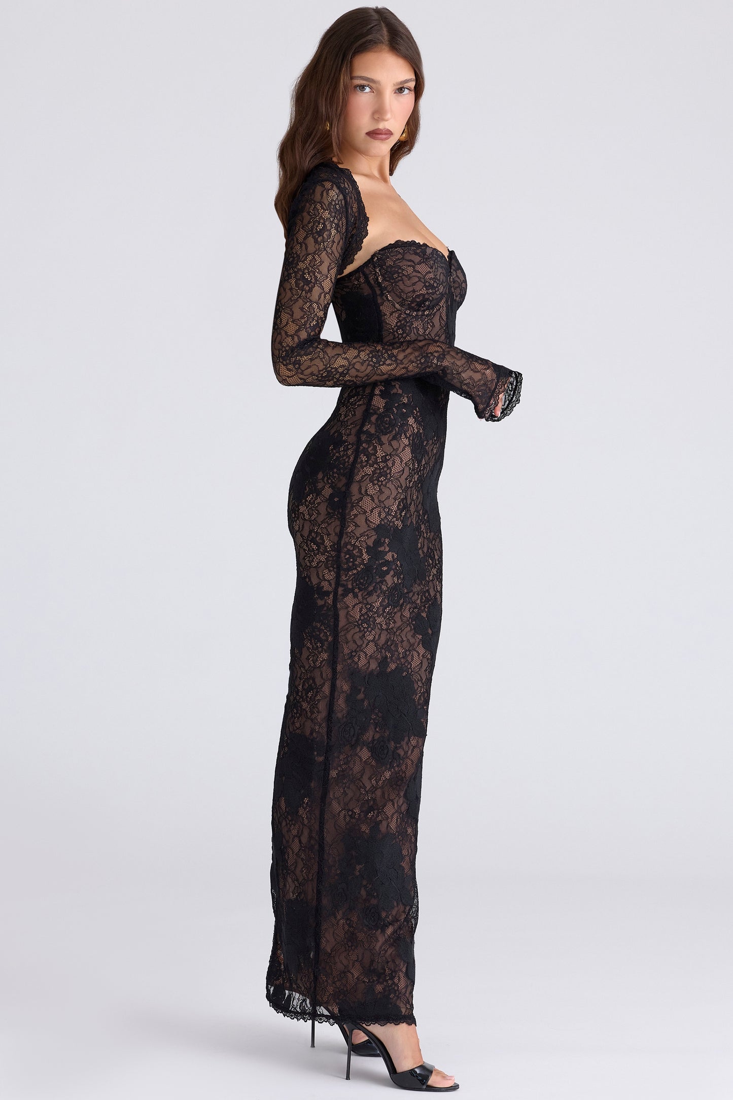 Velora Lace Sculpt Maxi Dress