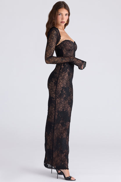 Velora Lace Sculpt Maxi Dress