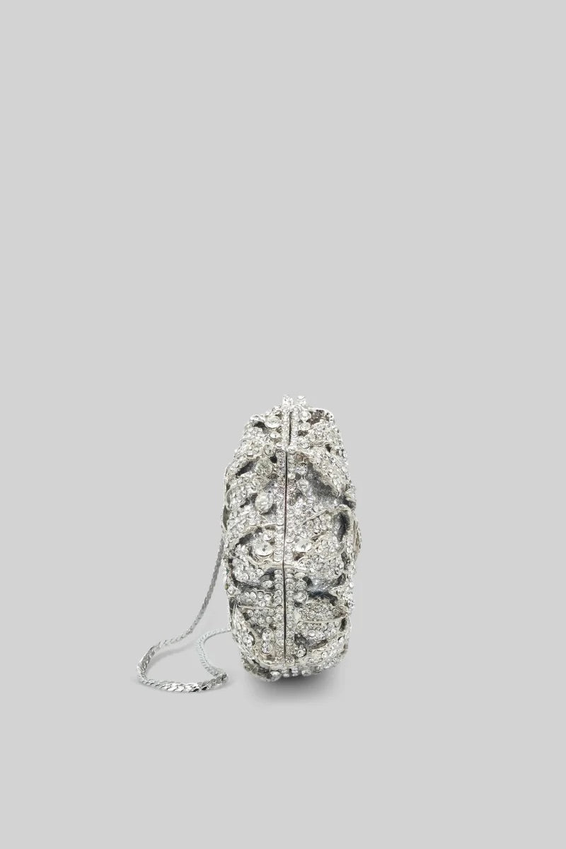 Silver crystal embellished bag (8306265227502)