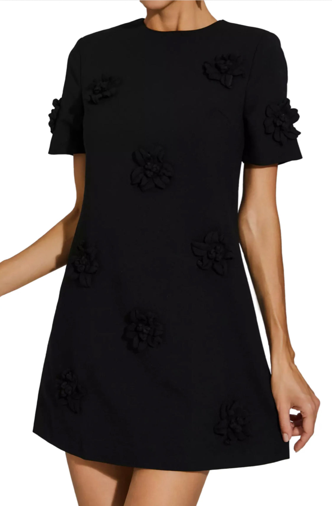 Alison jacquard flower mini dress