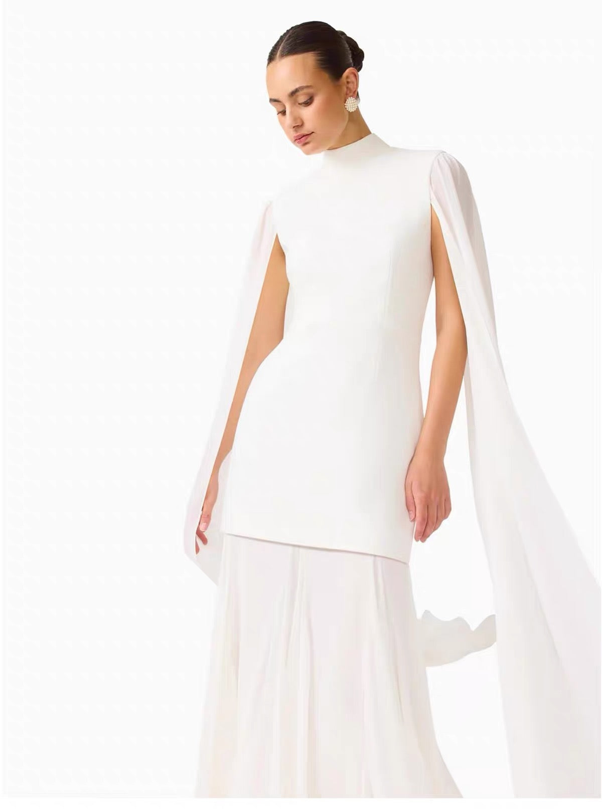Vesper Cape Sleeve Maxi Dress