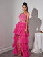 Tulle pink maxi dress