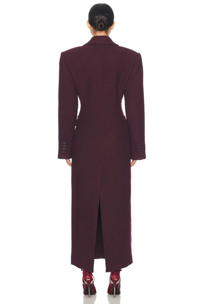 Winter Luxe Sculpted Wool Maxi Coat