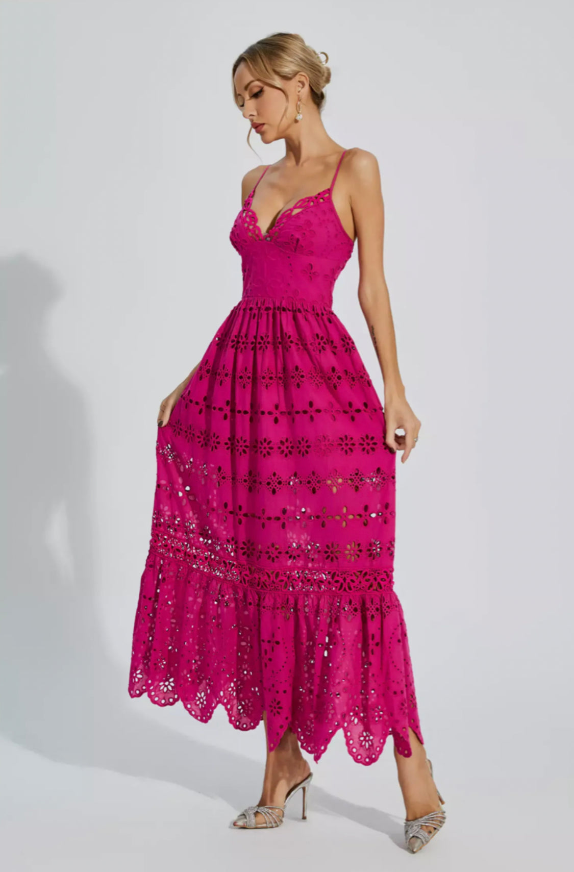 Jaylah pink maxi dress