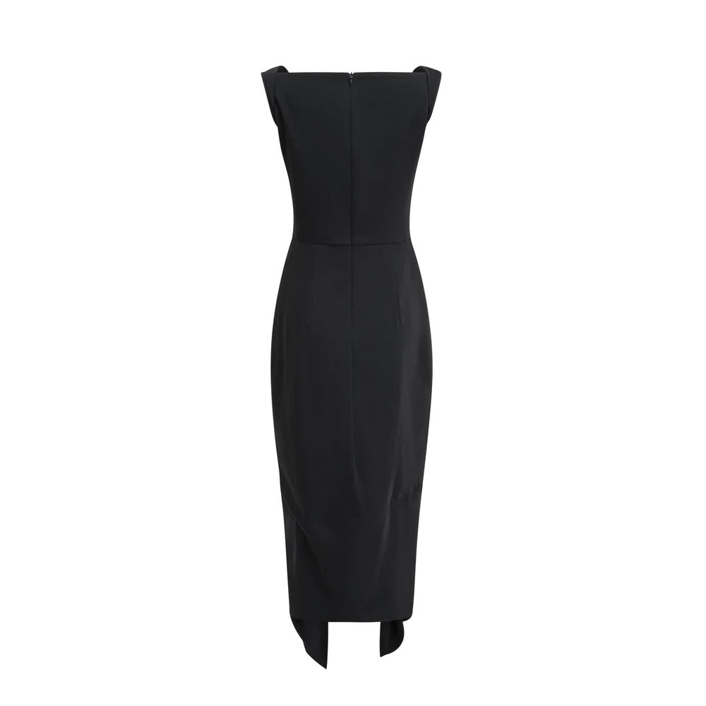 Louise asymmetric midi dress