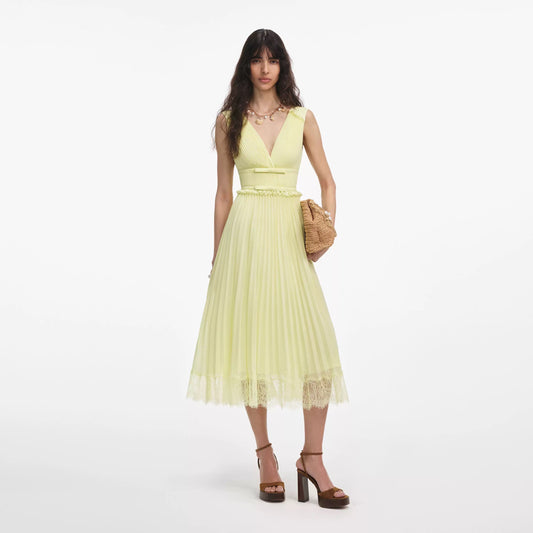 Soleil Pleated Midi Dress