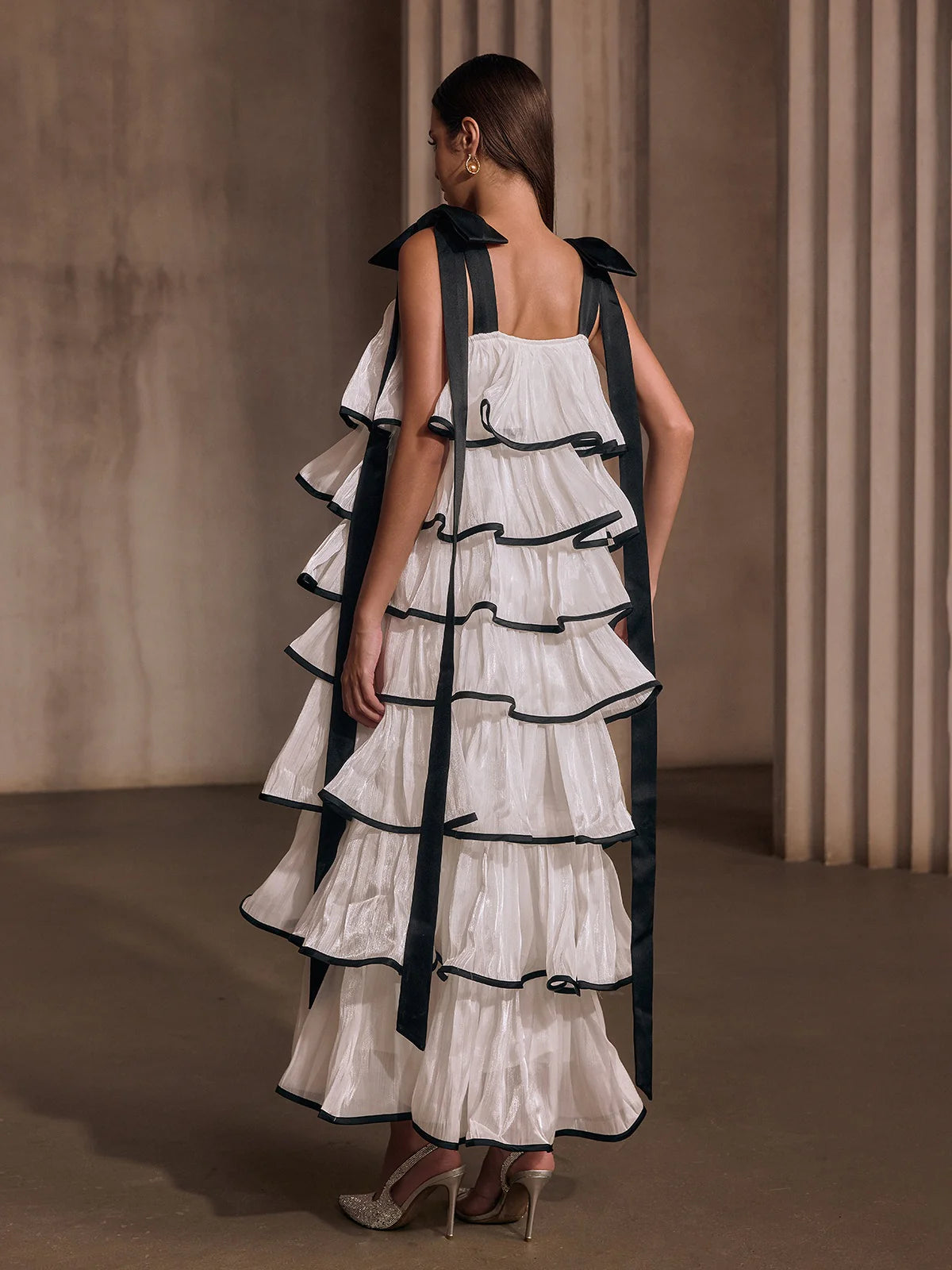 Ribbon Tier Maxi Dress