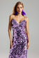 Mia sequin purple maxi dress