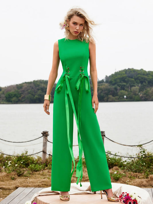 Edna green jumpsuit