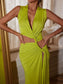 Gertrude cutout green maxi dress