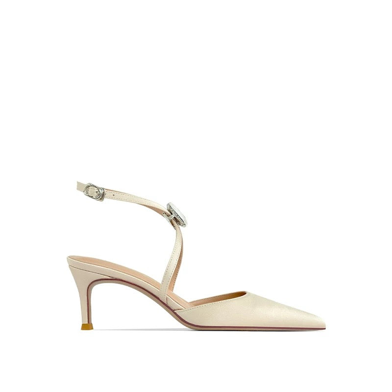 Vienna Crystal Strap Pointed-Toe Heels