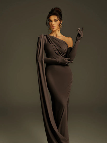 Anastasia Drape Sleeve Gown