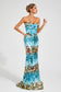 Blue sequin maxi dress