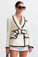 Beige tweed belted blazer (8284717056238)