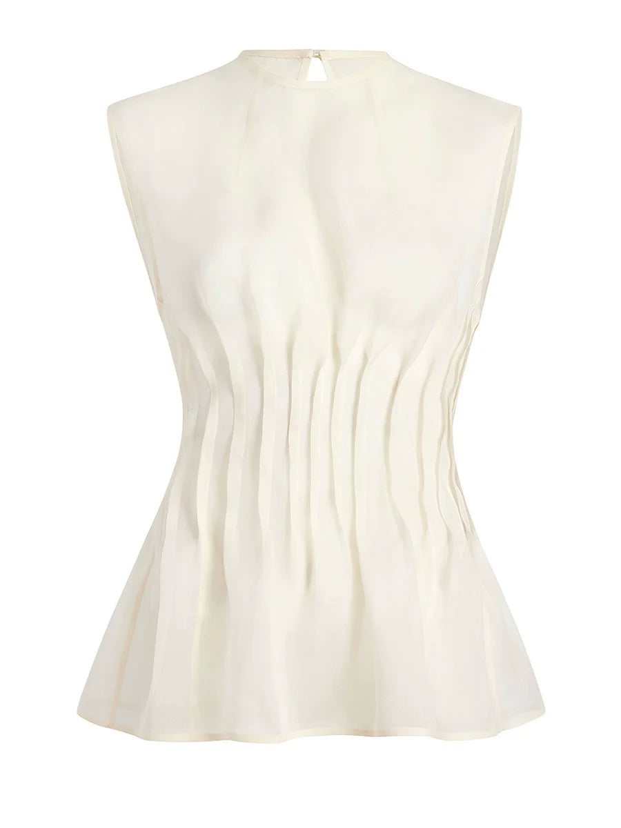 Silk Sculpted Blouse
