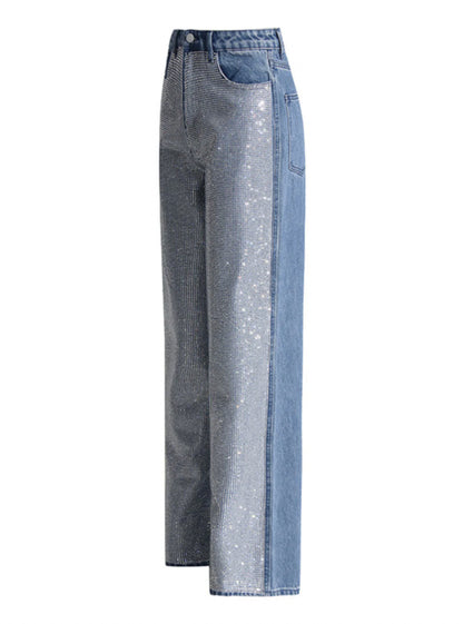 Délira rhinestone denim pants (8254348034286)