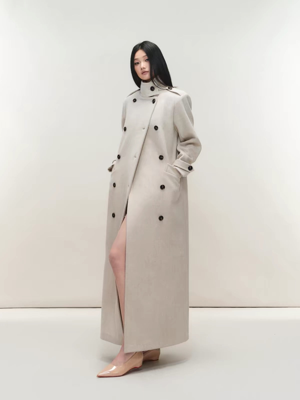 Camille Double-Breasted Maxi Coat