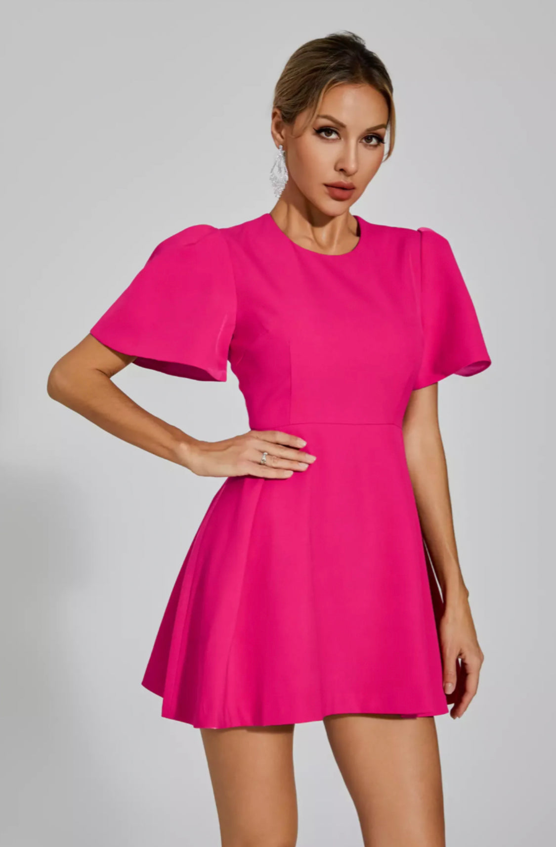 Nico flare mini pink dress