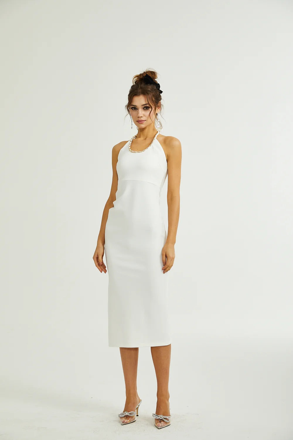 Maria backless midi dress