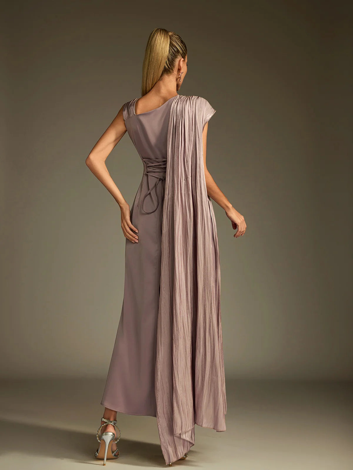 Athéna Draped Goddess Maxi Dress