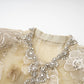 SEMI-SHEER FLOWER BEADED ORGANZA LIGHT LUXURY JACKET