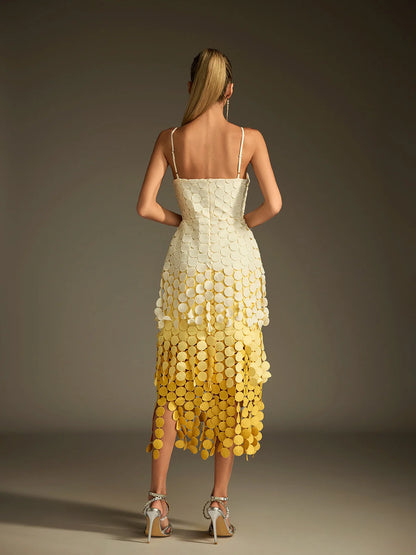 Aurélie Ombre Circle Midi Dress