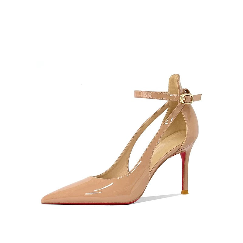Scarlet Nude Ankle Strap Heels