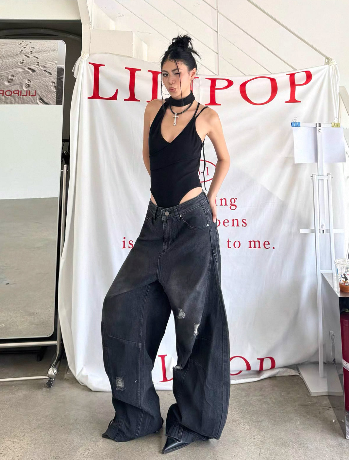 Akari Volume Denim Pants