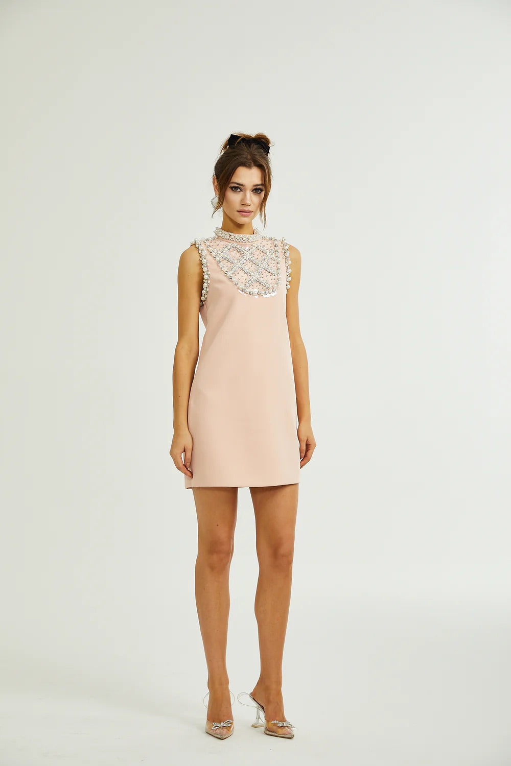 Sina Pearl embellished mini dress