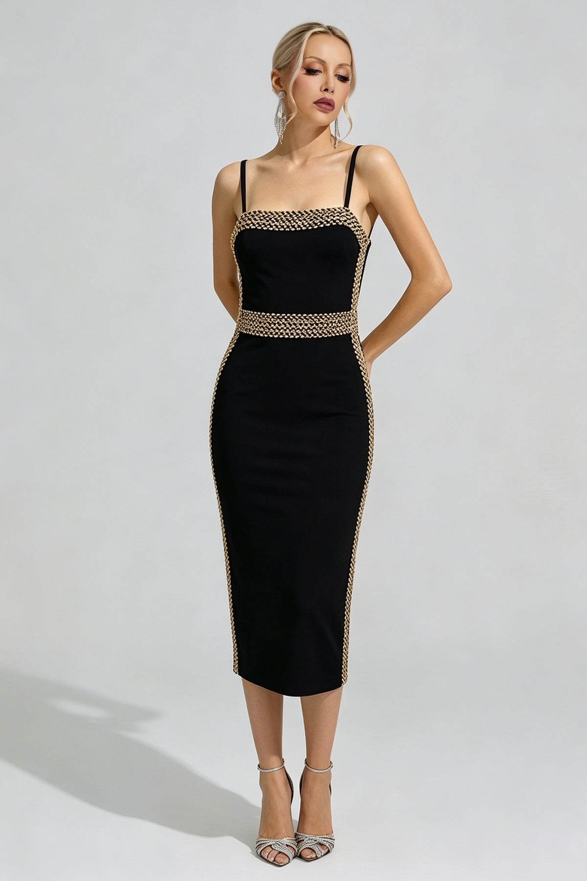 Amara Embellished Midi Dress
