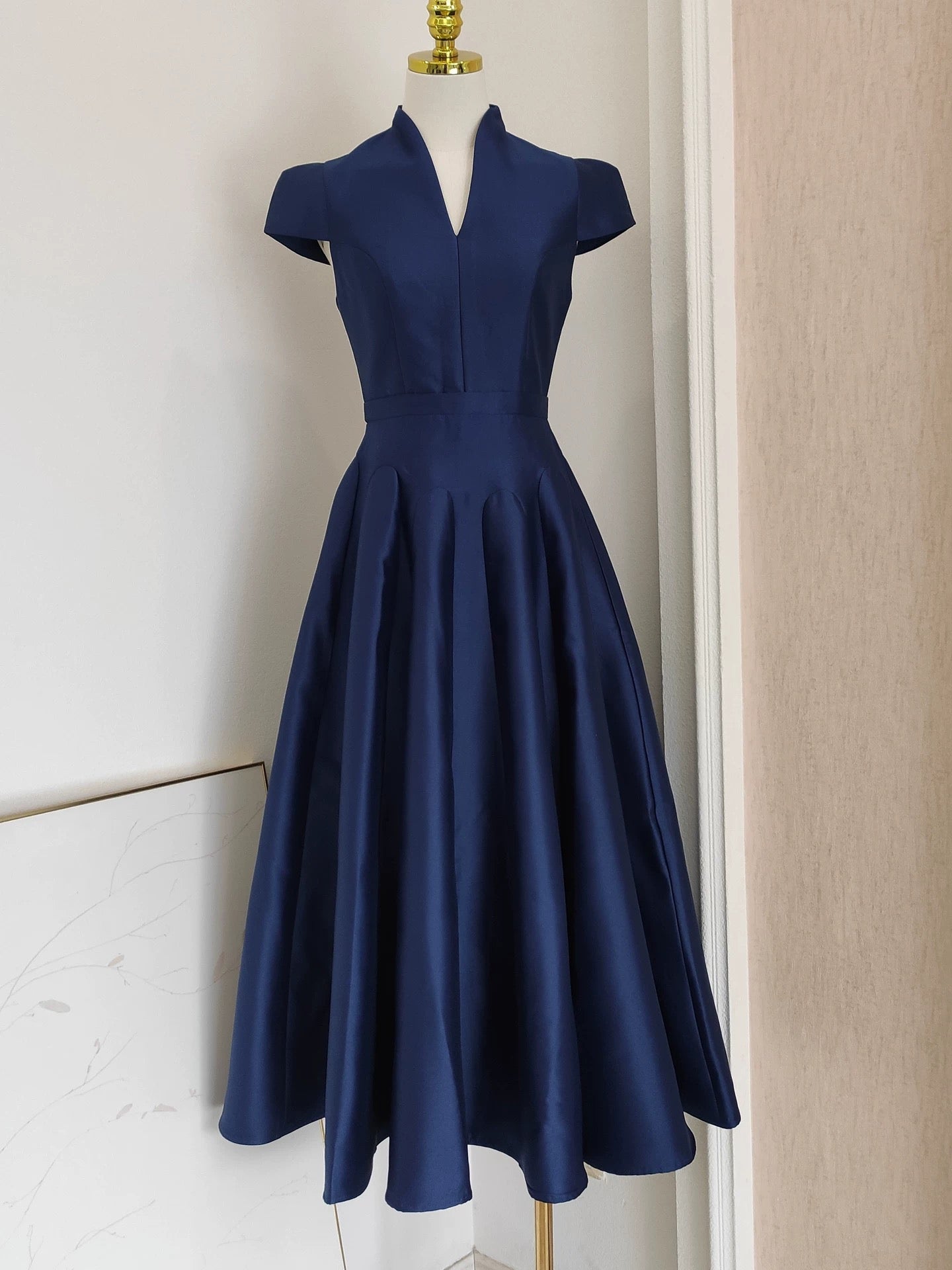 Renée Vintage Pleated Midi Dress