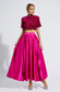 Belle pink sequin top/satin skirt set