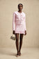 Pink Waffle-knit jacket/skirt set