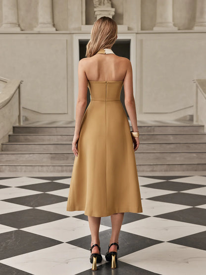 Lana Asymmetric Halter Dress