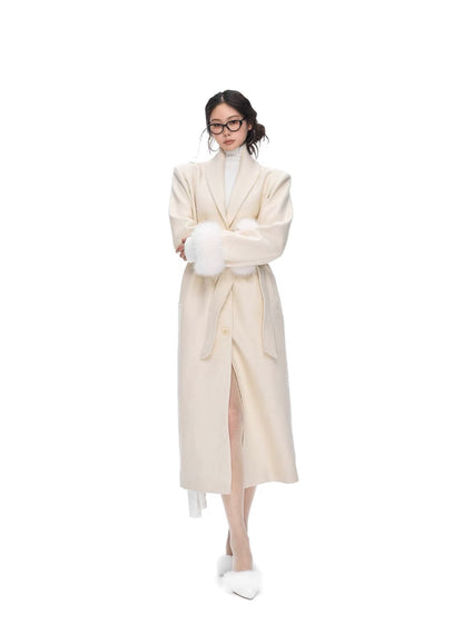 Seraphine Fur Cuff Belted Coat