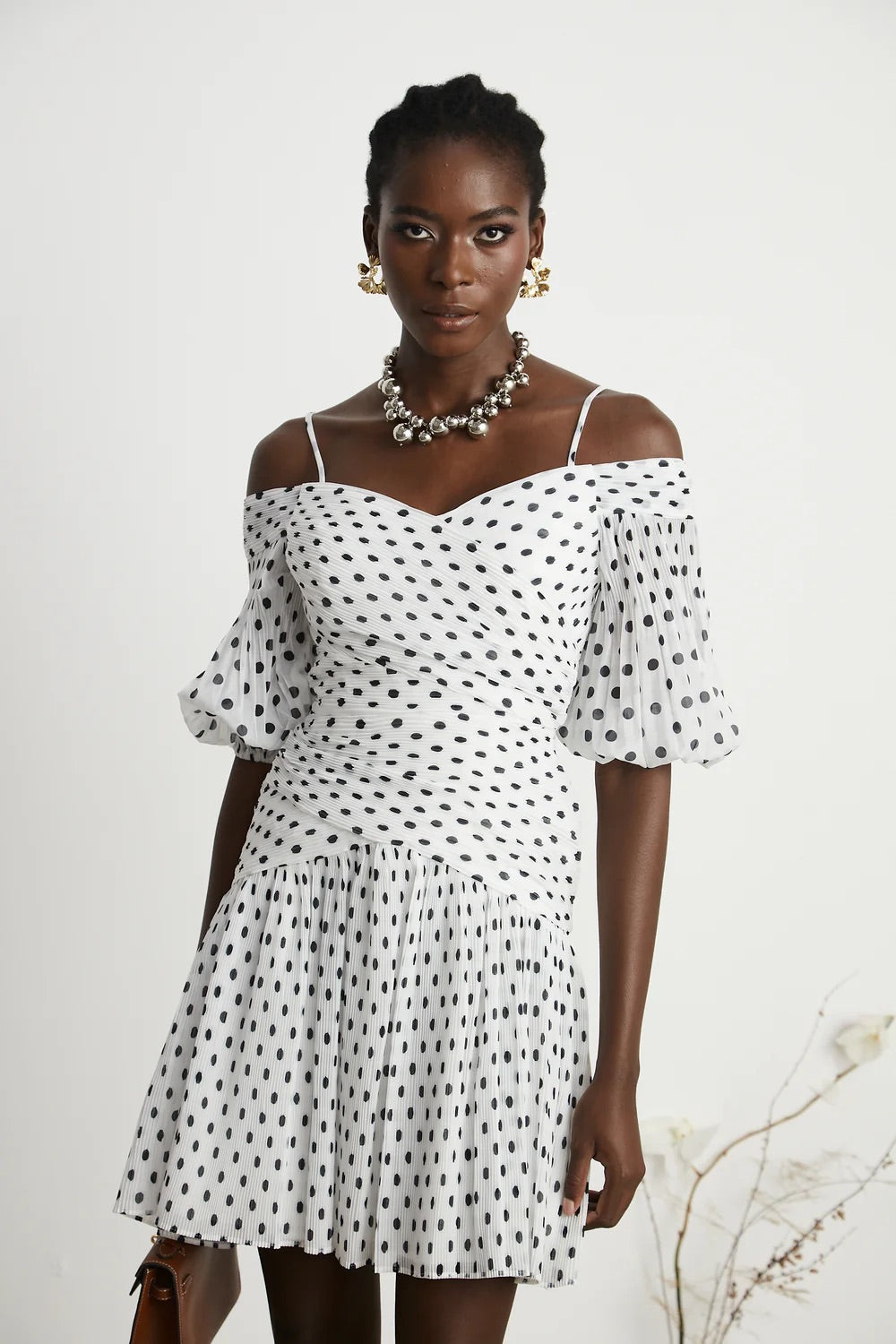 Capucine polka dots mini dress