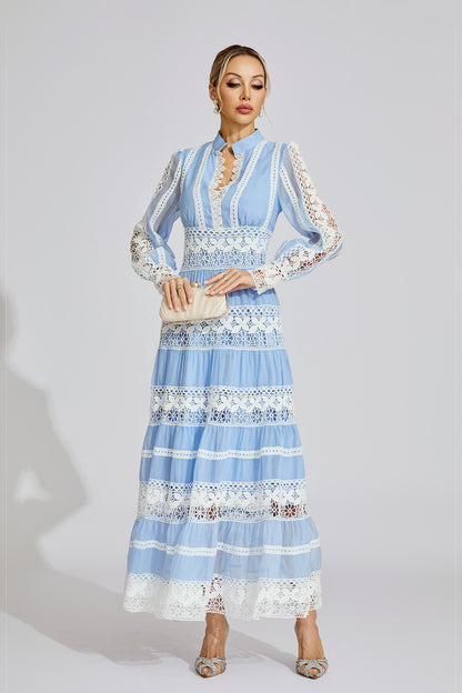 Celeste Lace Panel Maxi Dress