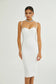 Estelle white midi dress