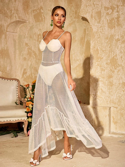 Soleil Ruffle Lace Dress
