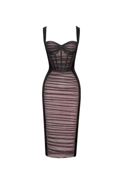 Vesper Corset Mesh Dress