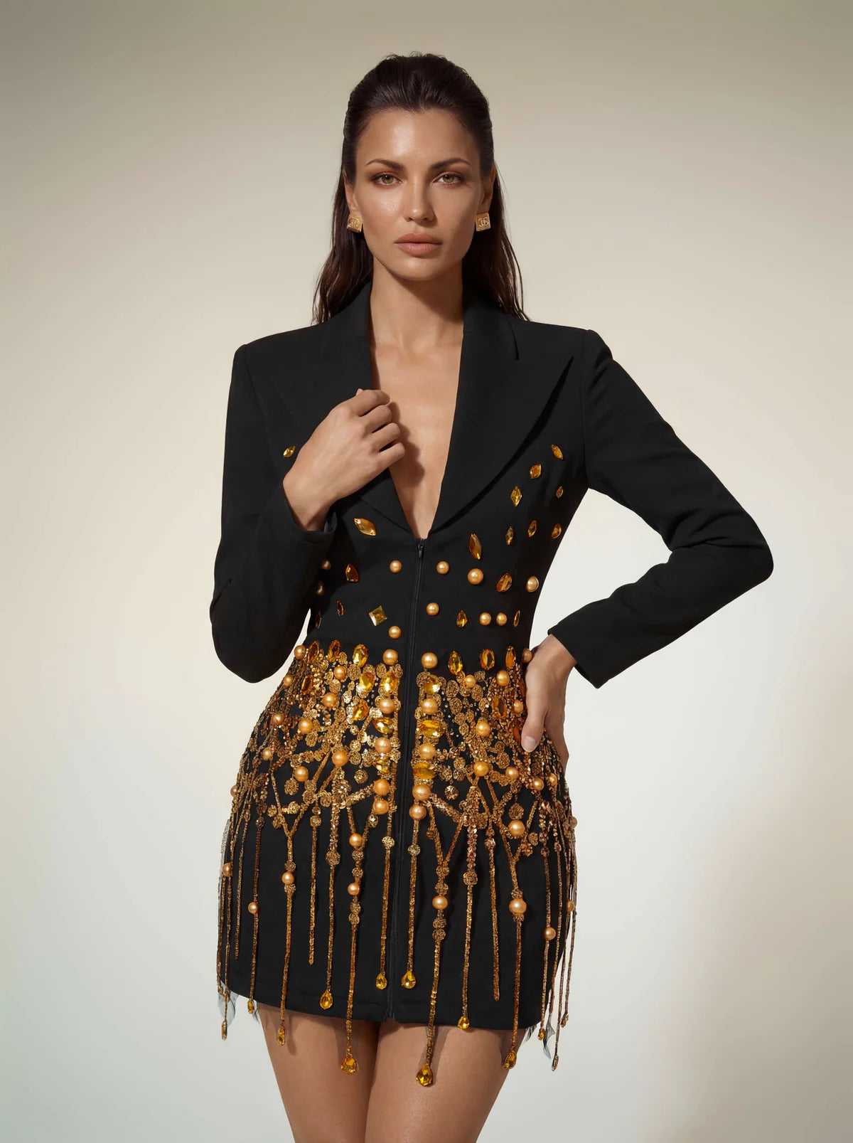 Aurelia Noir Blazer Mini Dress