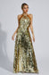 Bria gold maxi dress