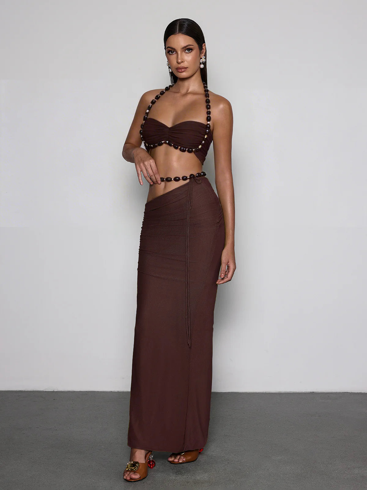 Amara Beaded Maxi Set