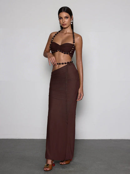 Amara Beaded Maxi Set