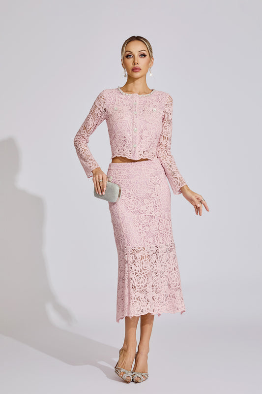 Élodie Rose Lace Two-Piece Set