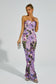 Kevin purple flower maxi dress