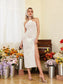 Ines flower white see-thru maxi dress