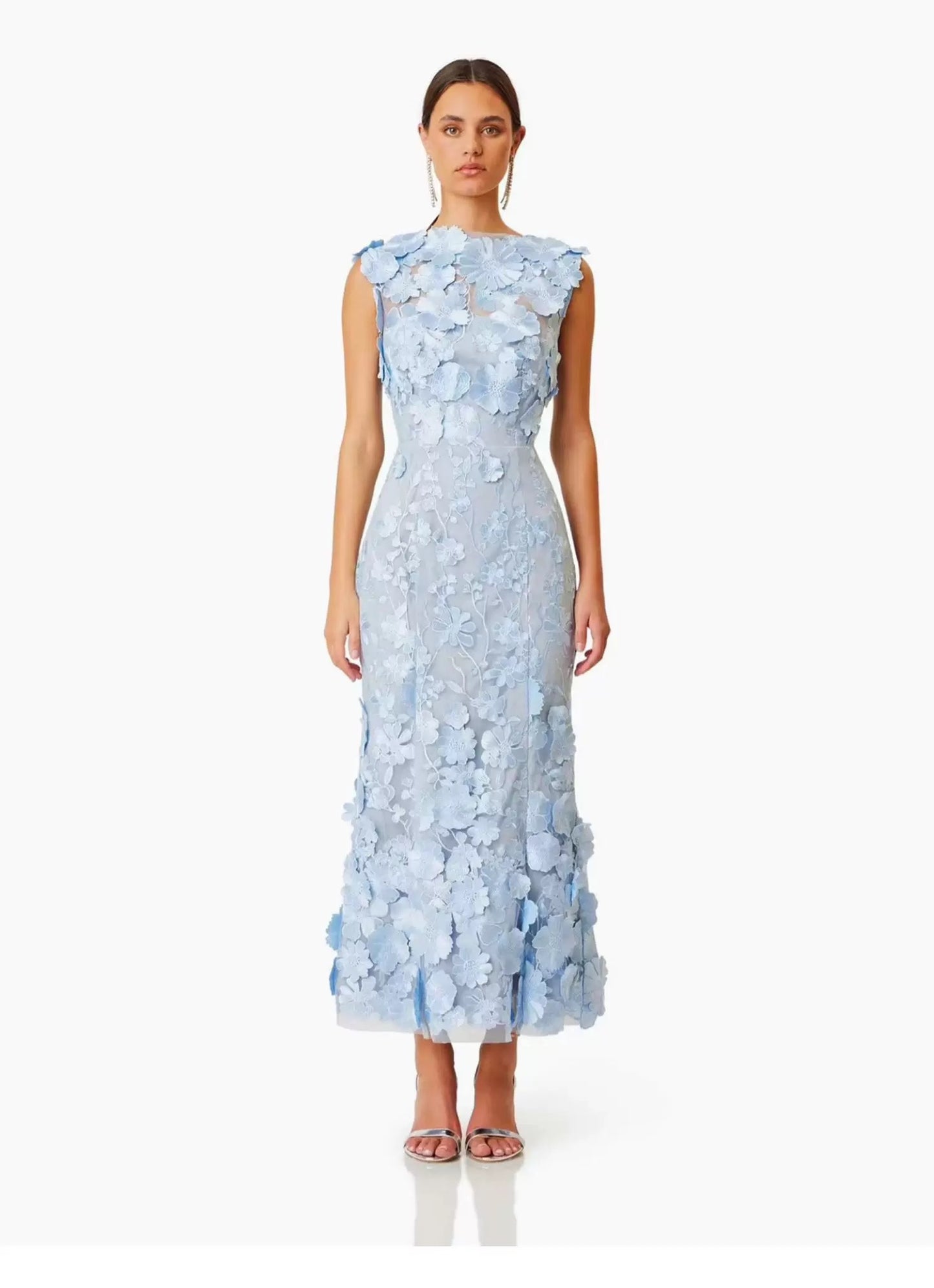 Fleur de Ciel blue Midi Dress