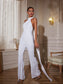 Cornelius white backless jumpsuit