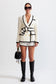 Beige tweed belted blazer (8284717056238)